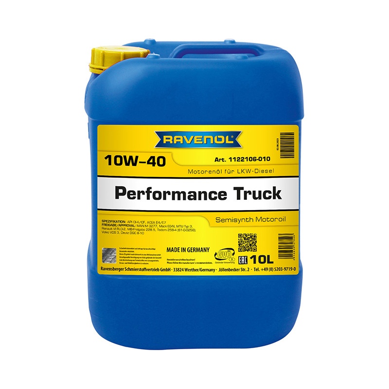 Моторное масло RAVENOL Performance Truck SAE 10W-40 (10л) фото 1