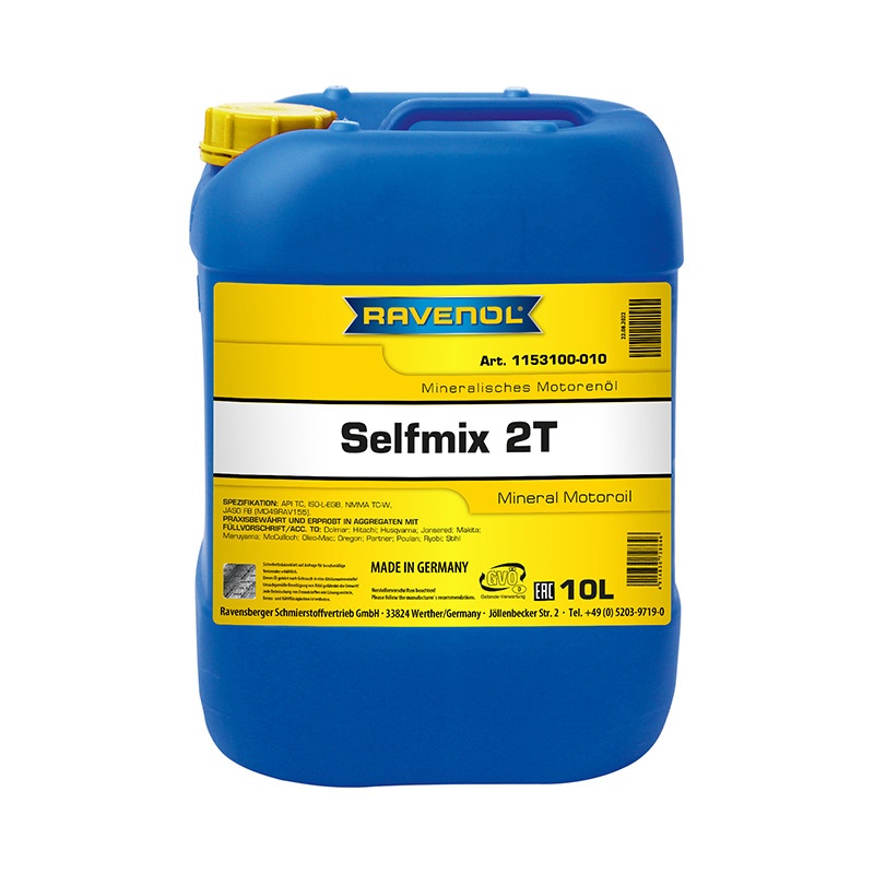 Моторное масло для 2-Такт RAVENOL Selfmix 2T (10л) фото 1
