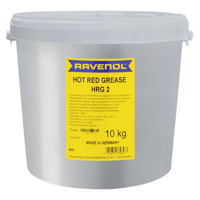 Смазка RAVENOL Hot Red Grease HRG 2 (10кг) фото 1