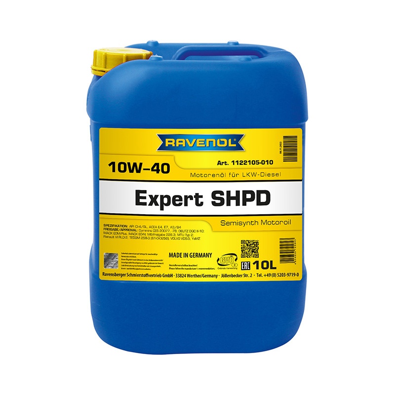 Моторное масло RAVENOL Expert SHPD SAE 10W-40 (10л) фото 1