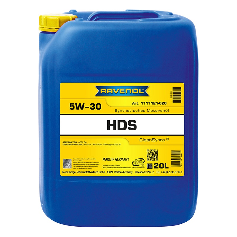 Моторное масло RAVENOL HDS Hydrocrack Diesel Specif SAE 5W-30 (20л) фото 1
