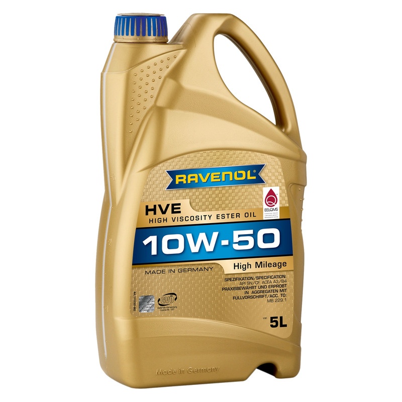 Моторное масло RAVENOL HVE High Viscosity Ester Oil SAE 10W-50 (5л) фото 1