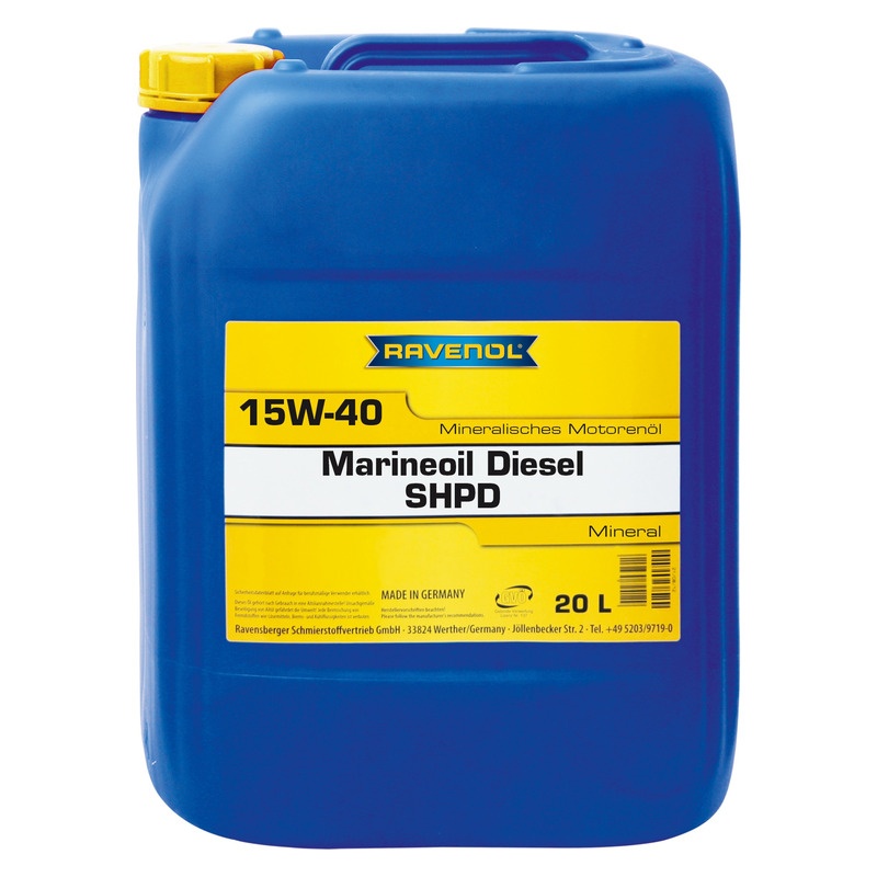 Моторное масло RAVENOL Marineoil Diesel SHPD SAE 15W-40 (20л) фото 1