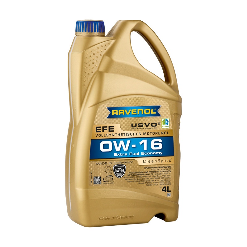 Моторное масло RAVENOL EFE Extra Fuel Economy SAE 0W-16 (4л) фото 1