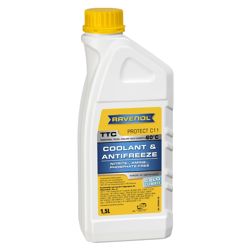 Антифриз готовый RAVENOL TTC COLD CLIMATE -60°C Protect C11 (1,5л) фото 1