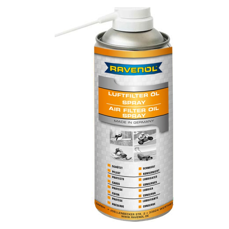 Пропит. масло-спрей для поролон. фильтров RAVENOL Air Filter Oil Spray (0,4л) фото 1