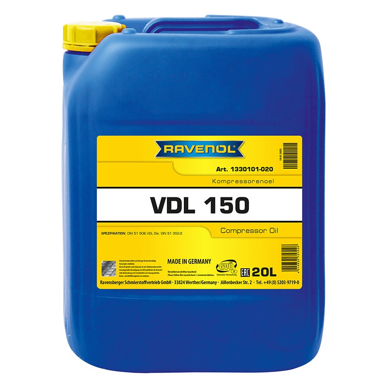 Компрессорное масло RAVENOL Kompressorenoel VDL 150 (20л) фото 1
