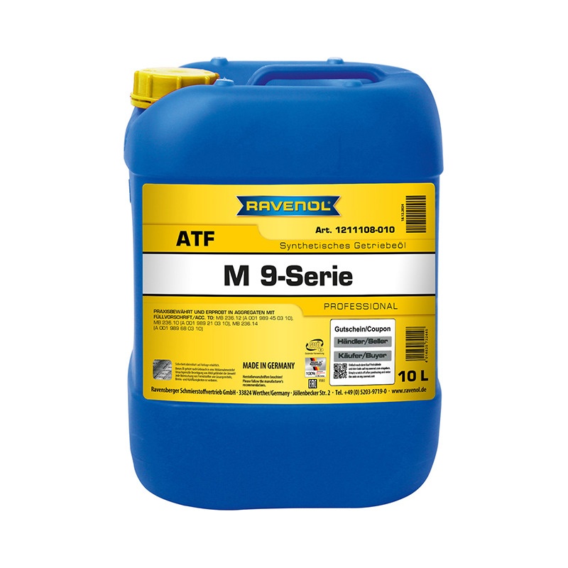 Трансмиссионное масло RAVENOL ATF M 9-Serie (10л) фото 1
