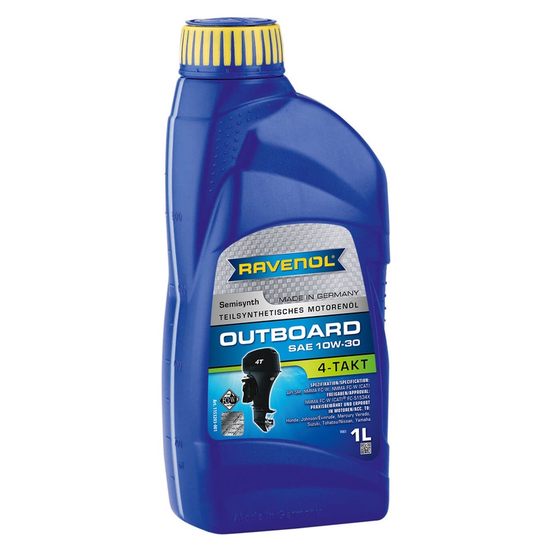 Моторное масло для 4-T лод.моторов RAVENOL Outboardoel 4T SAE 10W-30 (1л) фото 1