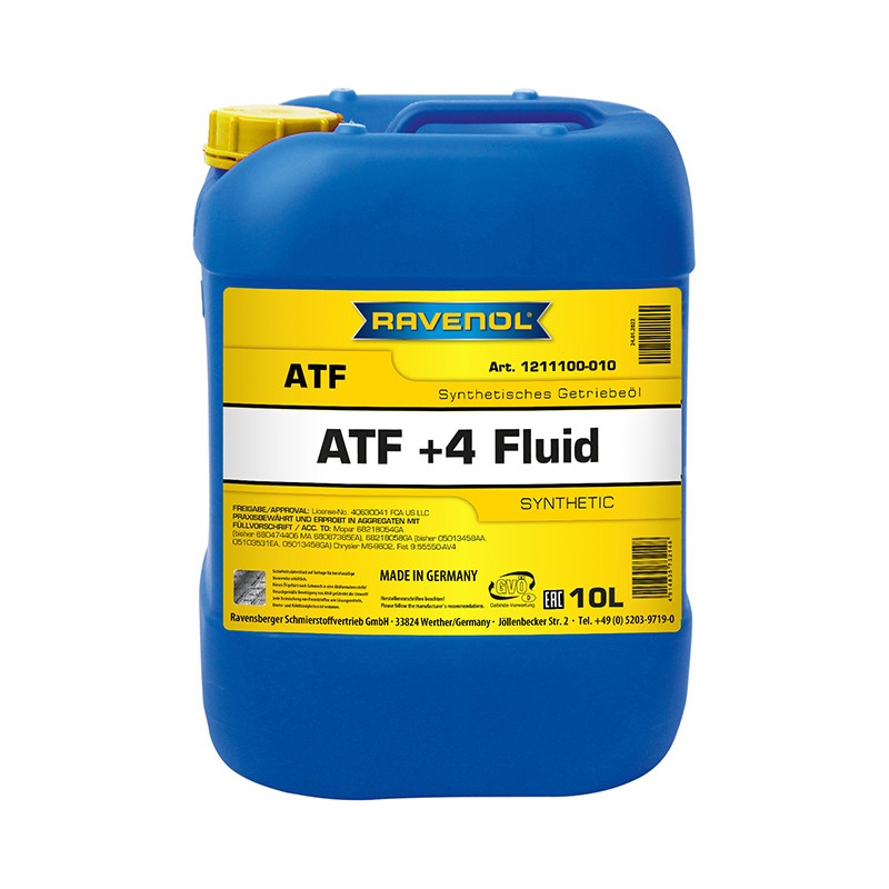 Трансмиссионное масло RAVENOL ATF+4 Fluid (10л) фото 1