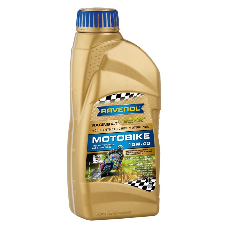 Моторное масло RAVENOL Racing 4-T Motobike SAE 10W-40 (1л) фото 1