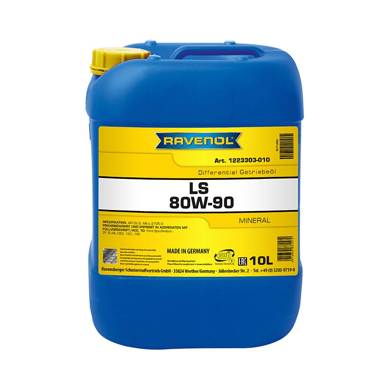 Трансмиссионное масло RAVENOL Sperrdiff. Hyp. Getr.Oil LS SAE 80W-90 GL-5 (10л) фото 1