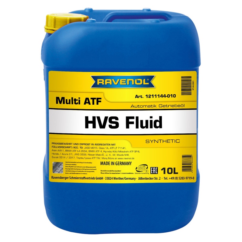 Трансмиссионное масло RAVENOL Multi ATF HVS Fluid (10л) фото 1