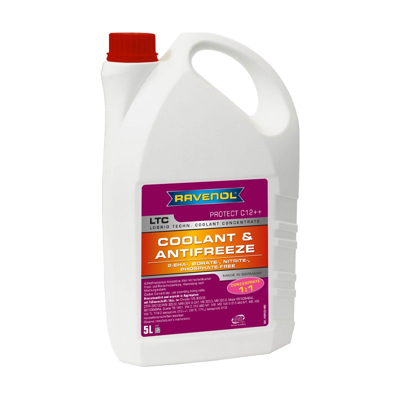 Антифриз концентрированный RAVENOL LTC Concentrate Protect C12++ (5л) фото 1