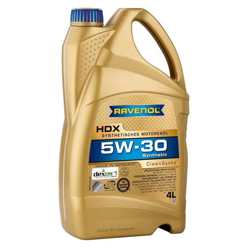 Моторное масло RAVENOL HDX SAE 5W-30 (4л) фото 1