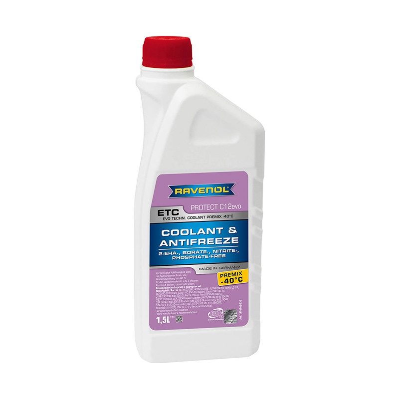 Антифриз RAVENOL ETC Premix -40°C Protect C12evo (1,5л) фото 1