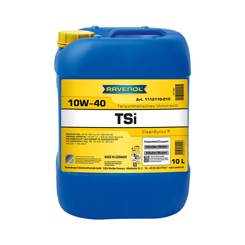 Моторное масло RAVENOL TSI SAE 10W-40 (10л) фото 1