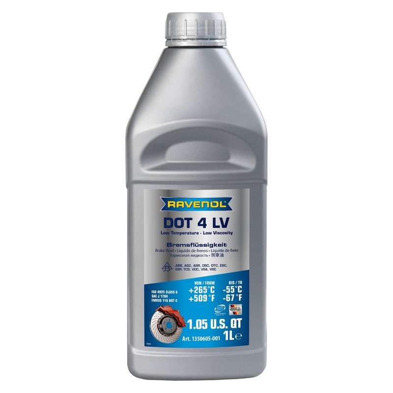 Тормозная жидкость RAVENOL DOT 4 LV (1л) фото 1